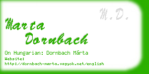 marta dornbach business card