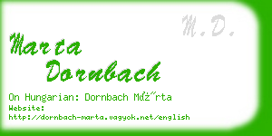 marta dornbach business card